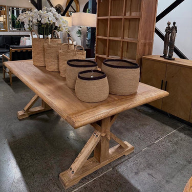 Sao Paulo Recycled Elm Dining Table 2000mm at online8 furniture store Auckland