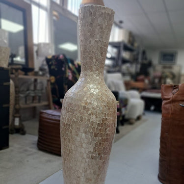 Sara Capiz Floor Vase - Large at online8 furniture store Auckland