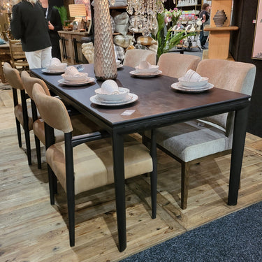 Savannah Dining Table - Walnut Finish at online8 furniture store Auckland