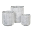 Sawyer Rustic Galvanised Planters - Set of 3 at online8 furniture store Auckland