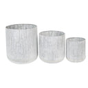 Sawyer Rustic Galvanised Planters - Set of 3 at online8 furniture store Auckland
