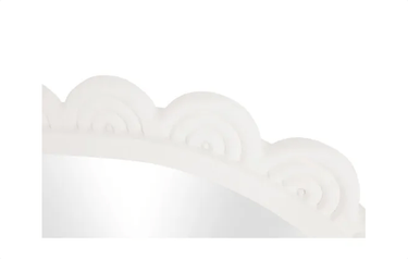 Scallop Arch Mirror - White at online8 furniture store Auckland