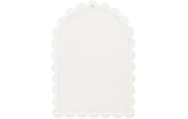 Scallop Arch Mirror - White at online8 furniture store Auckland