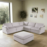 Scarlett 5 Pcs Modular Sofa with Ottoman at online8 furniture store Auckland