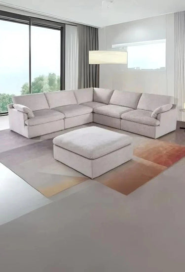 Scarlett 5 Pcs Modular Sofa with Ottoman at online8 furniture store Auckland