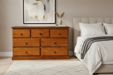 Scarlett 7 Drawer Lowboy at online8 furniture store Auckland