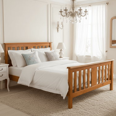 Scarlett High Foot Queen Bed Frame at online8 furniture store Auckland