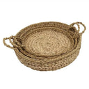 Seagrass/Hyacinth Trays s/3 - Natural at online8 furniture store Auckland