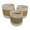Seagrass/Jute Storage Baskets W/O Handles s/3 at online8 furniture store Auckland