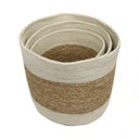 Seagrass/Jute Storage Baskets W/O Handles s/3 at online8 furniture store Auckland
