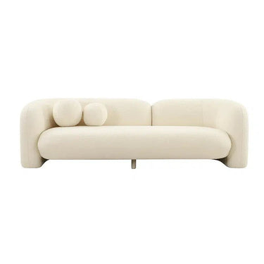 Seattle 3 Seat Boucle Sofa - White at online8 furniture store Auckland