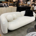 Seattle 3 Seat Boucle Sofa - White at online8 furniture store Auckland