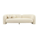 Seattle 3 Seat Boucle Sofa - White at online8 furniture store Auckland