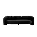 Seattle 3 Seat Sofa - Black Velvet at online8 furniture store Auckland