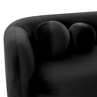 Seattle 3 Seat Sofa - Black Velvet at online8 furniture store Auckland