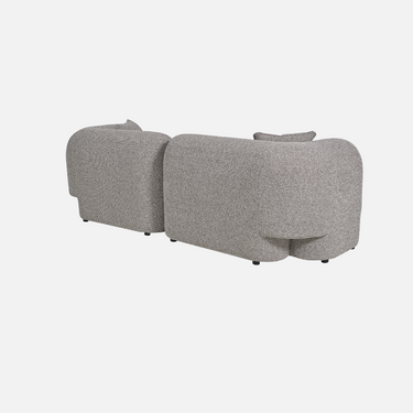 Seattle Curved Sofa with a plush padded seat, back cushions and matching throw pillows