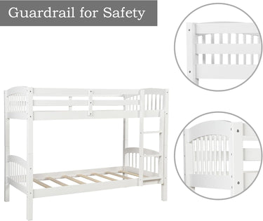 Secoli Wooden Bunk Bed - Single + Single at online8 furniture store Auckland