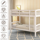 Secoli Wooden Bunk Bed - Single + Single at online8 furniture store Auckland