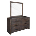 Sedona 6 Draw Dresser with Mirror at online8 furniture store Auckland