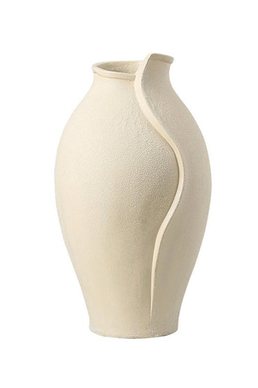Serpentine Ceramic Vase Cream at online8 furniture store Auckland