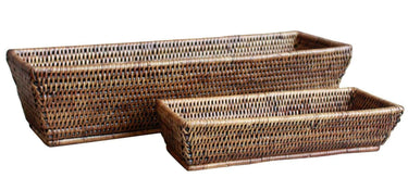 Set 2 Rectangular Baskets at online8 furniture store Auckland