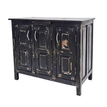 Settler 3 Door Cabinet - Weathered Black at online8 furniture store Auckland