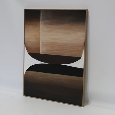 Shadow Form Abstract Wall Art - Caramel Brown at Online8 Furniture Auckland NZ