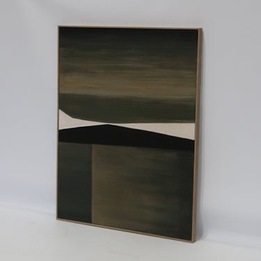 Shadow Form Abstract Wall Art - Olive Smoke at Online8 Furniture Auckland NZ