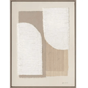 Shapes Hand Painted Framed Canvas - Natural at online8 furniture store Auckland