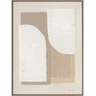 Shapes Hand Painted Framed Canvas - Natural at online8 furniture store Auckland