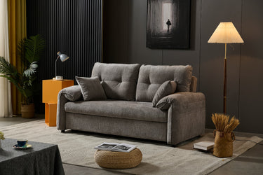 Shelby 2 Seater Roll Out Sofa bed - Silver at online8 furniture store Auckland