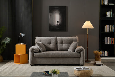 Shelby 2 Seater Roll Out Sofa bed - Silver at online8 furniture store Auckland