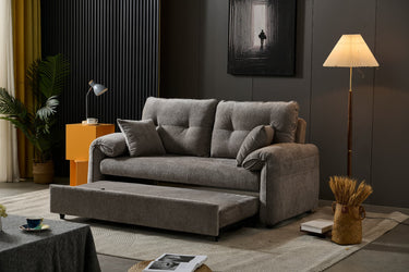 Shelby 2 Seater Roll Out Sofa bed - Silver at online8 furniture store Auckland