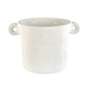 Side Handle Cement Planter White at online8 furniture store Auckland