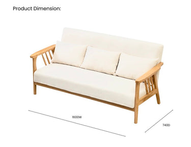 Sienna 3 Seater Sofa - Beige at online8 furniture store Auckland