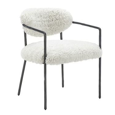 Sienna Forged Accent Chair - White at online8 furniture store Auckland