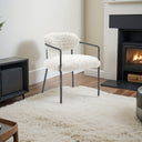 Sienna Forged Accent Chair - White at online8 furniture store Auckland
