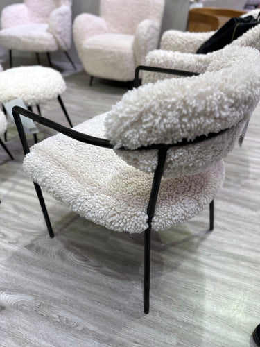 Sienna Forged Accent Chair - White at online8 furniture store Auckland