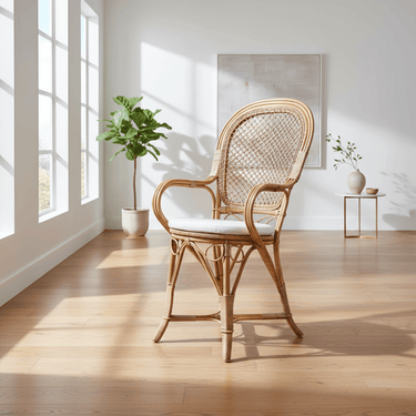 SIKA Fleur Rattan Armchair - Antique at Online8 Furniture Auckland NZ