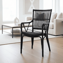 SIKA Originals Piano Rattan Armchair - Black at Online8 Furniture Auckland NZ