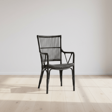 SIKA Originals Piano Rattan Armchair - Black at Online8 Furniture Auckland NZ