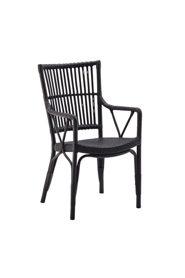 SIKA Originals Piano Rattan Armchair - Black at Online8 Furniture Auckland NZ