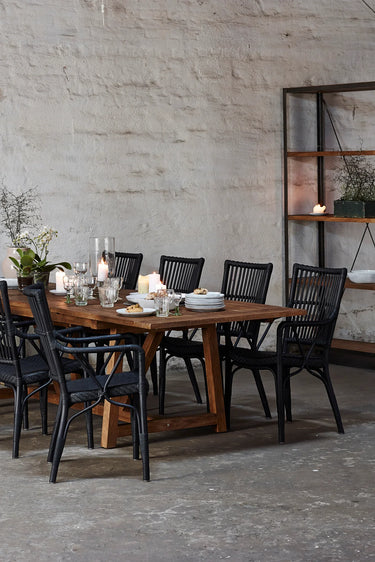 SIKA Originals Piano Rattan Armchair - Black at Online8 Furniture Auckland NZ