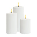 SIRIUS Sille SOLAR S/3 Candles D75 - White at Online8 Furniture Auckland NZ