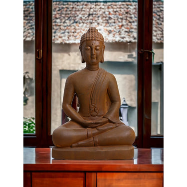 Sitting Buddha - Terracotta 49cm at online8 furniture store Auckland