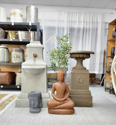 Sitting Buddha - Terracotta 75cm at online8 furniture store Auckland