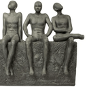 Sitting Thinking Men Outdoor Statue at online8 furniture store Auckland