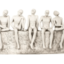 Sitting Thinking Men Statue at online8 furniture store Auckland