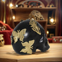 Skull with Metal Butterflies at online8 furniture store Auckland