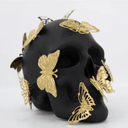 Skull with Metal Butterflies at online8 furniture store Auckland